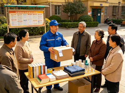 济南蚂蚁搬家参与社区便民活动,普及搬家前物品整理常识