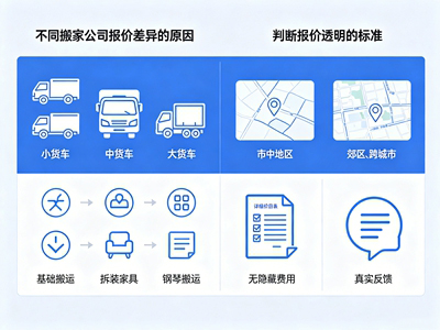搬家公司的报价为什么会有差异?怎样判断是否透明?